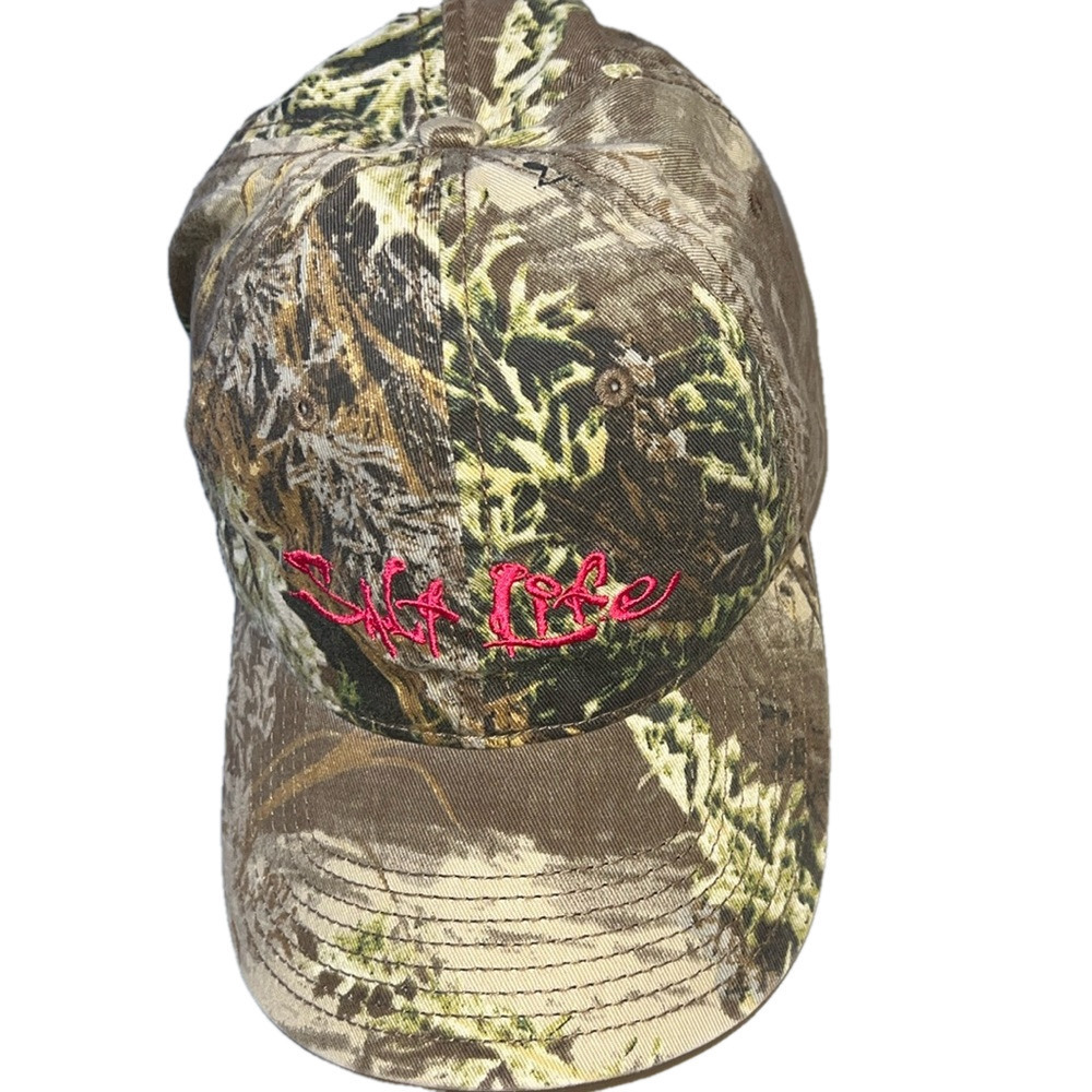 NEW Salt Life Baseball Cap Hat Adult Adjustable Pink Embroidered Camo New